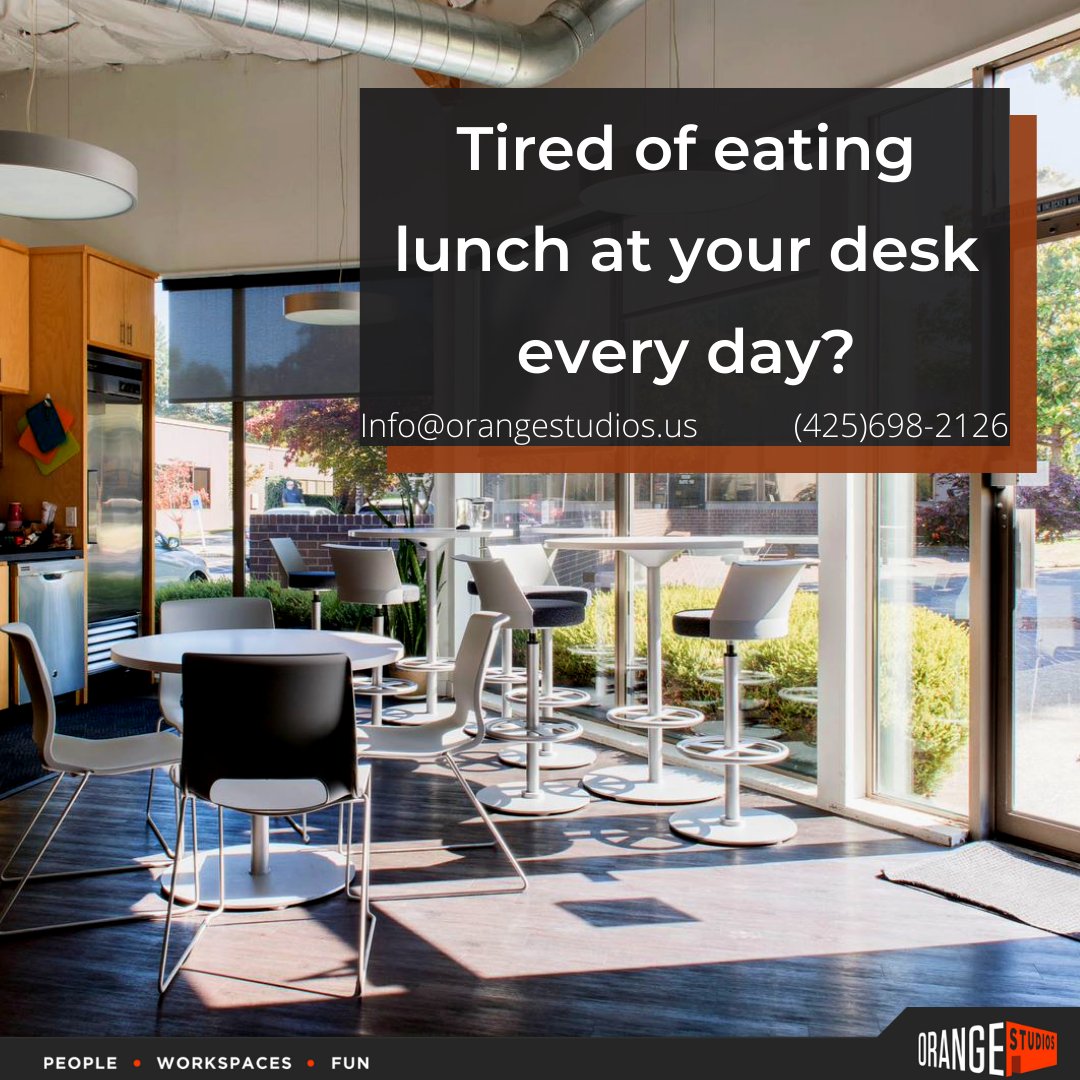 OrangeStudiosUS's tweet photo. Enjoy your lunch here at Orange Studios. We are host to a beautiful refresh zone where you can grab a cup of coffee, socialize with other members, or settle in and enjoy a little me time. https://t.co/IBi2lMEdxy