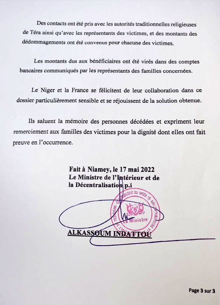 Infointox277's tweet photo. #Niger #France/ Communiqué du Gouvernement sur l'issue trouvée après la situation tragique de #Téra suite au passage de la force française #Barkhane. #Info ou #intox https://t.co/QOiyZ00Dsy
