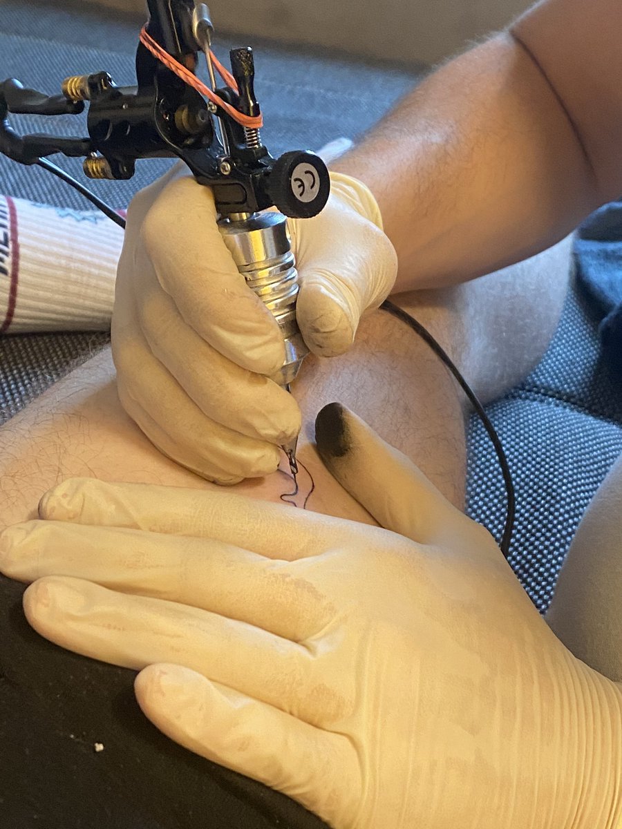 NFTat_to's tweet photo. You guys choose the tattoos I get! Each month 1 out of 5 NFTs ands as a tattoo on my skin https://t.co/1Q6OhauJaW