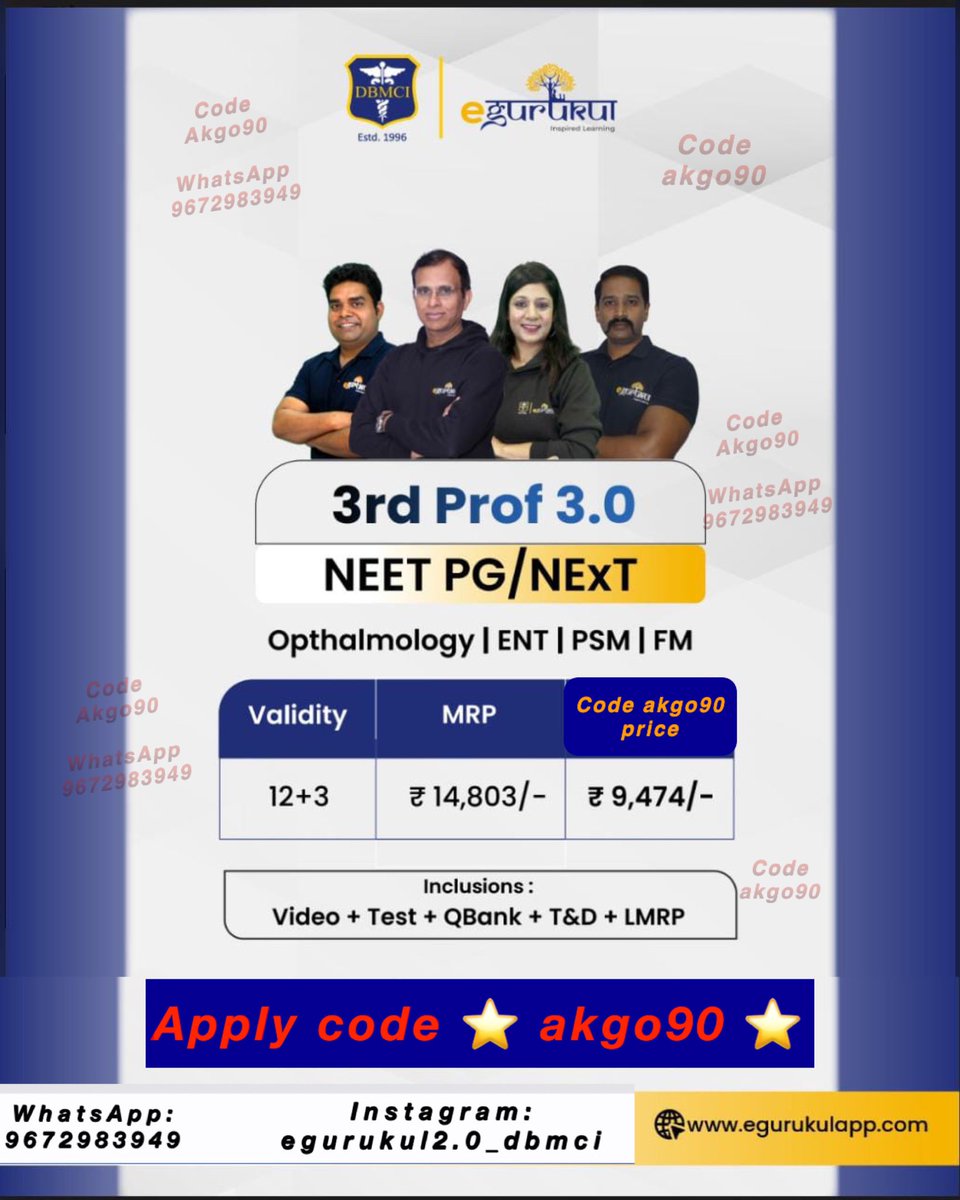 AKGO90's tweet photo. #egurukul #pg #neetpg #medical #dbmci
#bestpgmedicalcoaching #futuredoctor
#entrance #prep #medicalstudent #mds
#prepladder
#neet #fmge
#jipmer #neetpreparation
#medicos #usmle #neetpgpreparation
#egurukulakgo90
#doctor #anatomy #physiology
#medicine #postponeneetpg2022 #inicet https://t.co/BIu10wcOb7