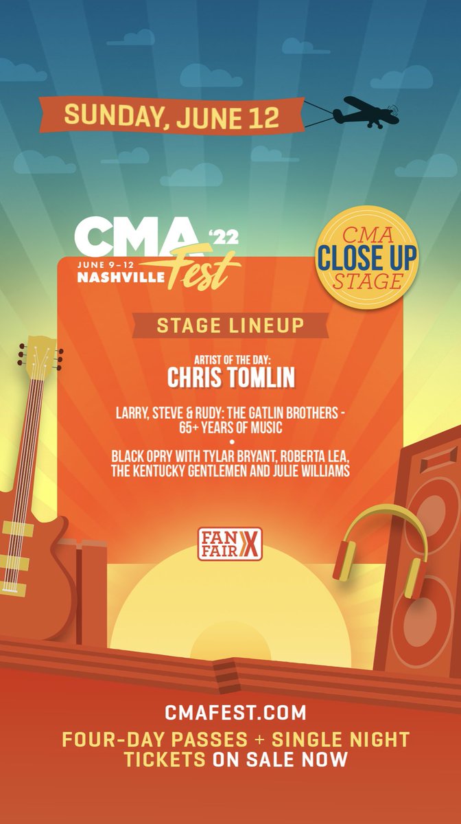 EXCITED! Link for tickets: cmafest.com/tickets/