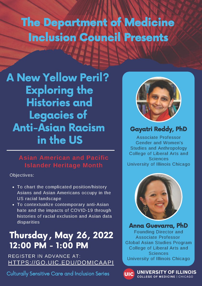 Thursday, May 26th  |  12:00 p.m. - 1:00 p.m.
Register in Advance at:
go.uic.edu/DOMICAAPI