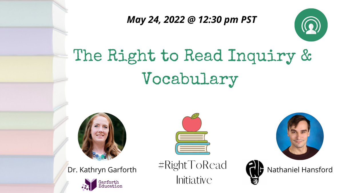 R2RInitiative's tweet photo. Join @NateJoseph19 Joseph from Pedagogy Non Grata and Dr. Kathryn Garforth as the speak about the #RightToRead and Vocabulary.

Zoom Registration:
https://t.co/nBIAQ1lPf3

#RightToReadInitiative #upcomingwebinar #vocabulary #pedagogynongrata #OHRC #righttoreadinquiry https://t.co/5dSHR71jBN
