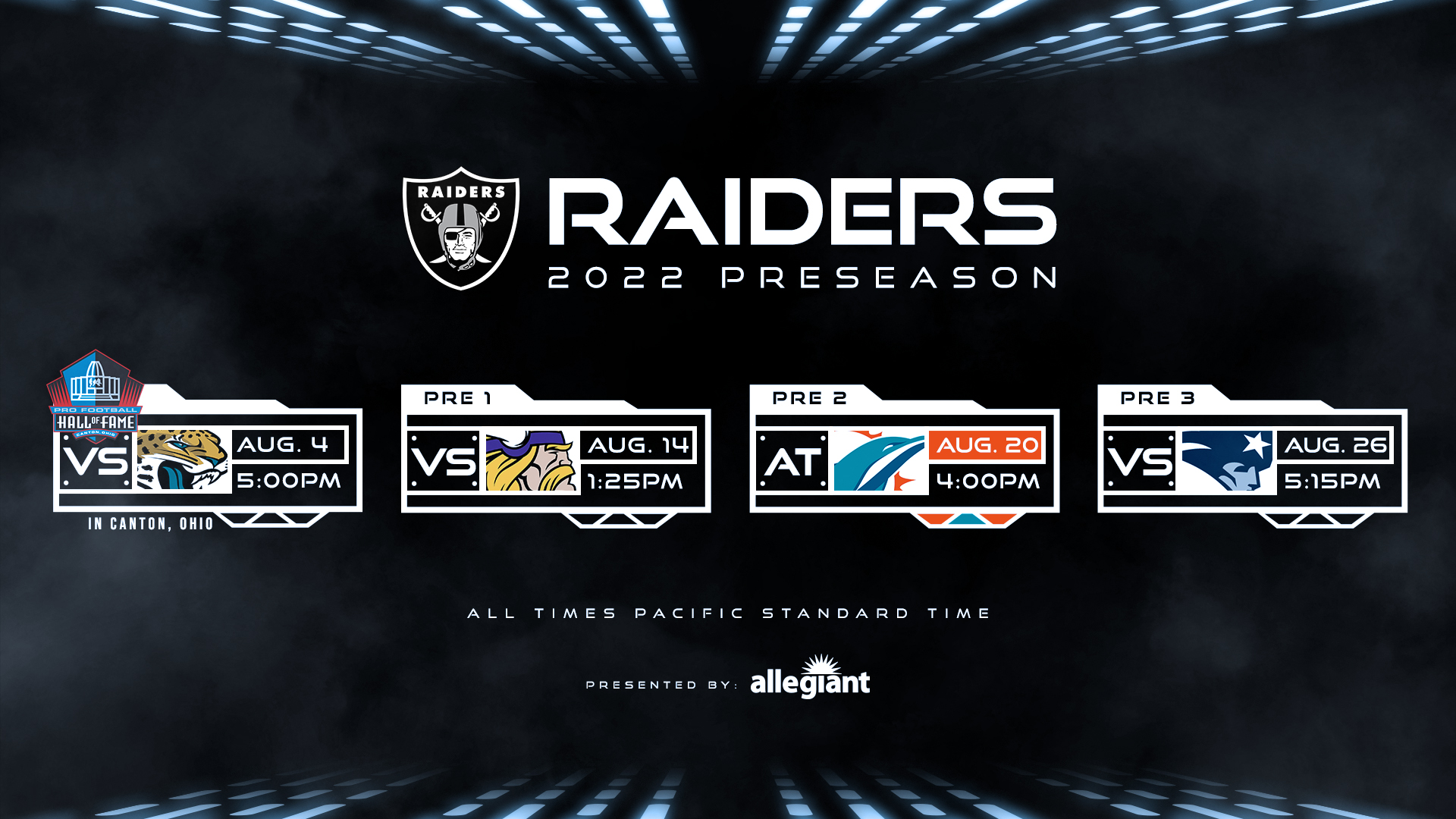 Las Vegas Raiders on X: 'Our 2022 preseason schedule is set 