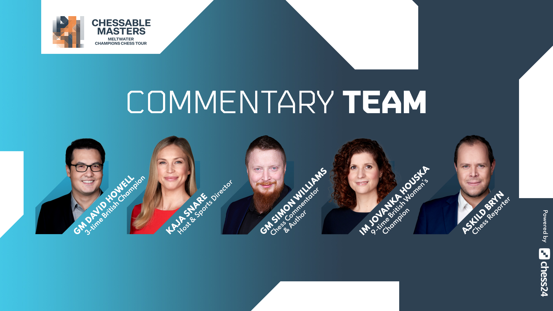 Champions Chess Tour on X: 🚀 Your rockstar commentary team is back! Tune  in tomorrow at 12:00 ET / 18:00 CEST for Day 1 of the @chessable Masters!  ➡️  #ChessableMasters #ChessChamps