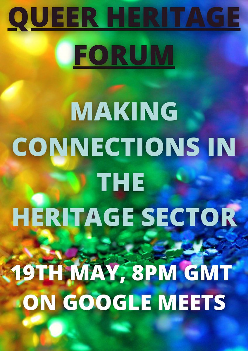 QHForum's tweet photo. This week's subject will be about making connections in the heritage sector. The topics of work wellness, social media and audiences will be explored. After the discussion, there will be an online party. 19th May, 8pm GMT :D DM us for the link. https://t.co/SCpbmsgJ8y