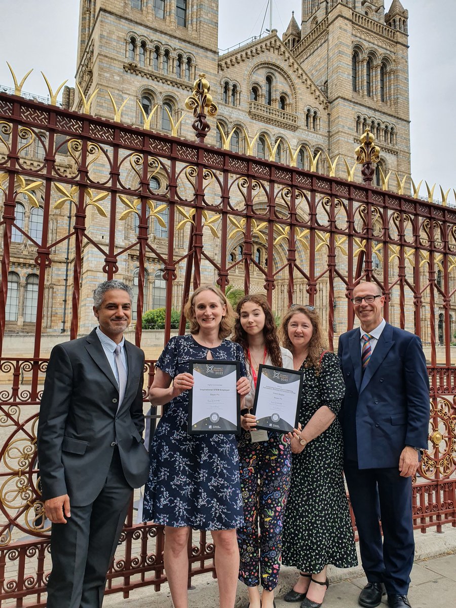 UKBayer's tweet photo. We're honoured to have been highly commended in the Inspirational STEM Employer category at the #STEMLearningAwards22 &amp; are incredibly proud of our #Baylab Year In Industry student Grace for winning the Outstanding STEM Contribution for Inclusion and Diversity award 👏🏆 https://t.co/kVA83rXJQ5