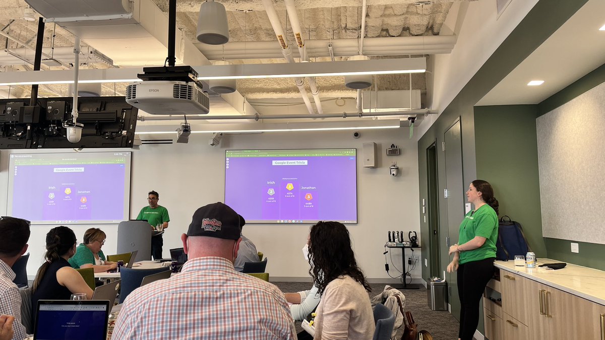 kwilsonteach's tweet photo. Yesterday felt a bit like getting to Mecca. Meeting up with a cousin, talking with good people from #GEGNewEngland and…crushing the @Kahoot https://t.co/rnmwkCh7e5