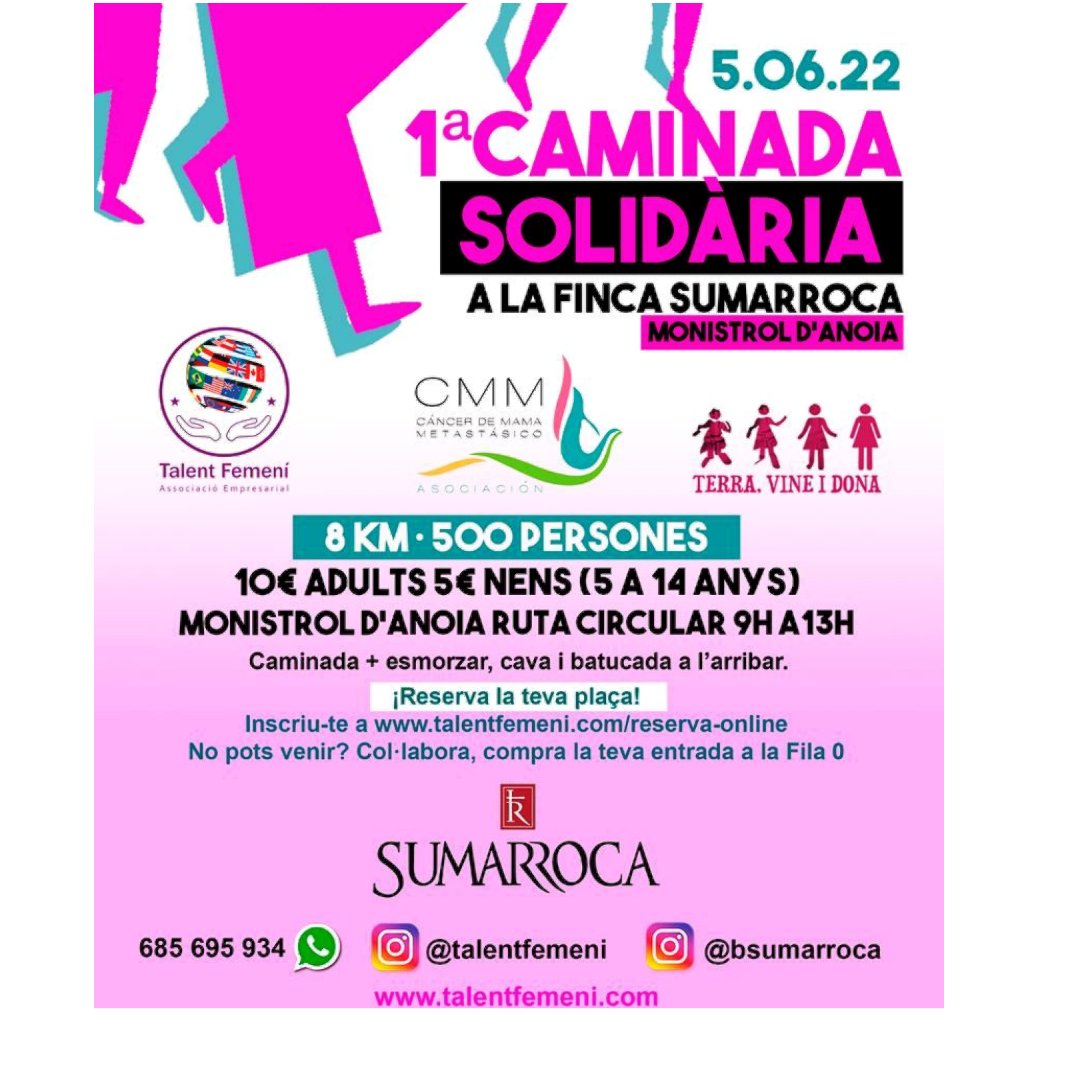 AgoraDestins's tweet photo. Ja podeu apuntar-vos a la caminada, clicar en l'enllaç i anar a la cistella, si no es pot venir, tenim fila zero, gràcies.
https://t.co/hxnMiT6zrq https://t.co/zd3EbESBfX