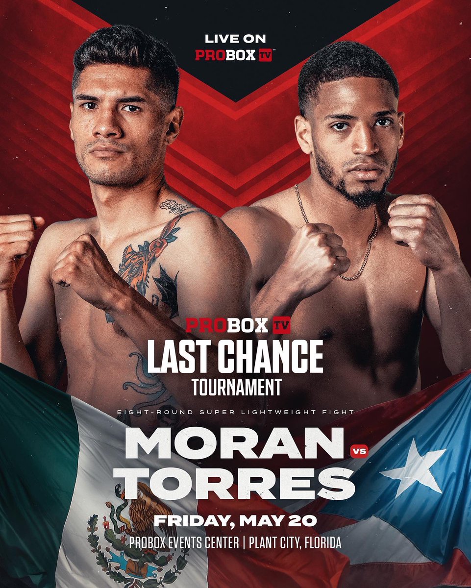 ProBox_TV's tweet photo. Our Last Chance Tournament lineup is set 😤

Click and swipe left to see all four matchups 🥊

#boxing #boxeo #fightweek #press #media #proboxtv #whatson https://t.co/du6SIyANBC