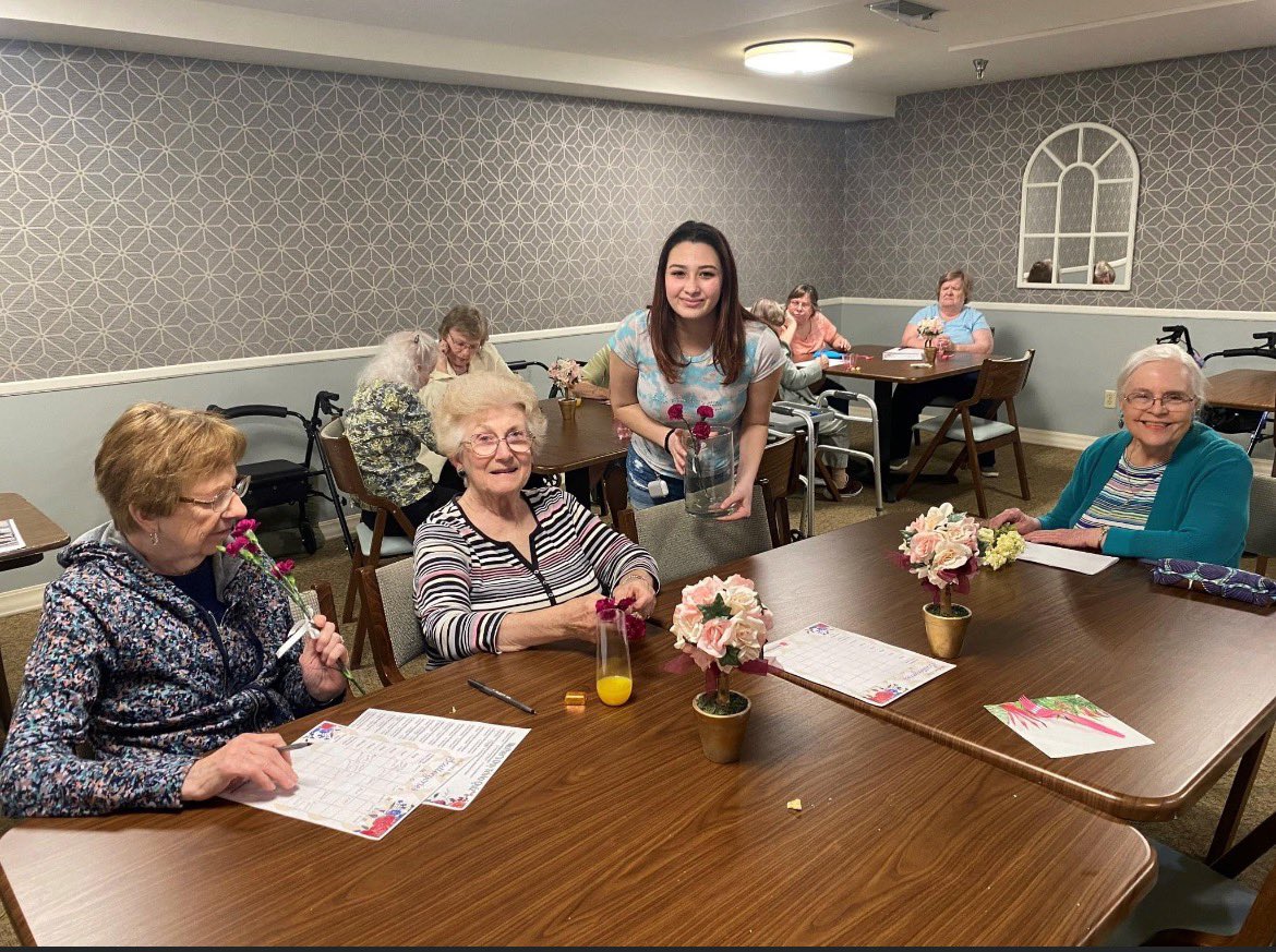Two M&amp;H students, Alana and Radhika, have been volunteering at Heritage Place. They have enjoyed interacting with residents and helping with activities! They also presented on the importance of music therapy. <a href="/launch_sde/">LAUNCH in Elmbrook</a>