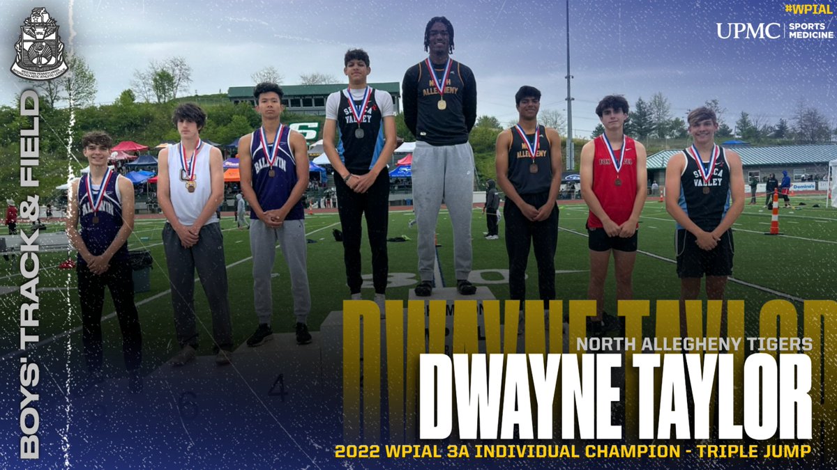 𝐖𝐏𝐈𝐀𝐋 𝟑𝐀 𝐁𝐨𝐲𝐬' 𝐓𝐫𝐚𝐜𝐤 &amp; 𝐅𝐢𝐞𝐥𝐝 𝐈𝐧𝐝𝐢𝐯𝐢𝐝𝐮𝐚𝐥 𝐂𝐡𝐚𝐦𝐩𝐢𝐨𝐧 - 𝐓𝐫𝐢𝐩𝐥𝐞 𝐉𝐮𝐦𝐩

🥇 Dwayne Taylor, <a href="/NATigerAthletic/">NATigers</a> (46-10)
🥈 Jonathan Price, <a href="/SV_Sports/">Seneca Valley Sports</a> (44-5.50)
🥉 Rohan Gupta, North Allegheny (43-4.50)

#WPIAL | 🎽🏆