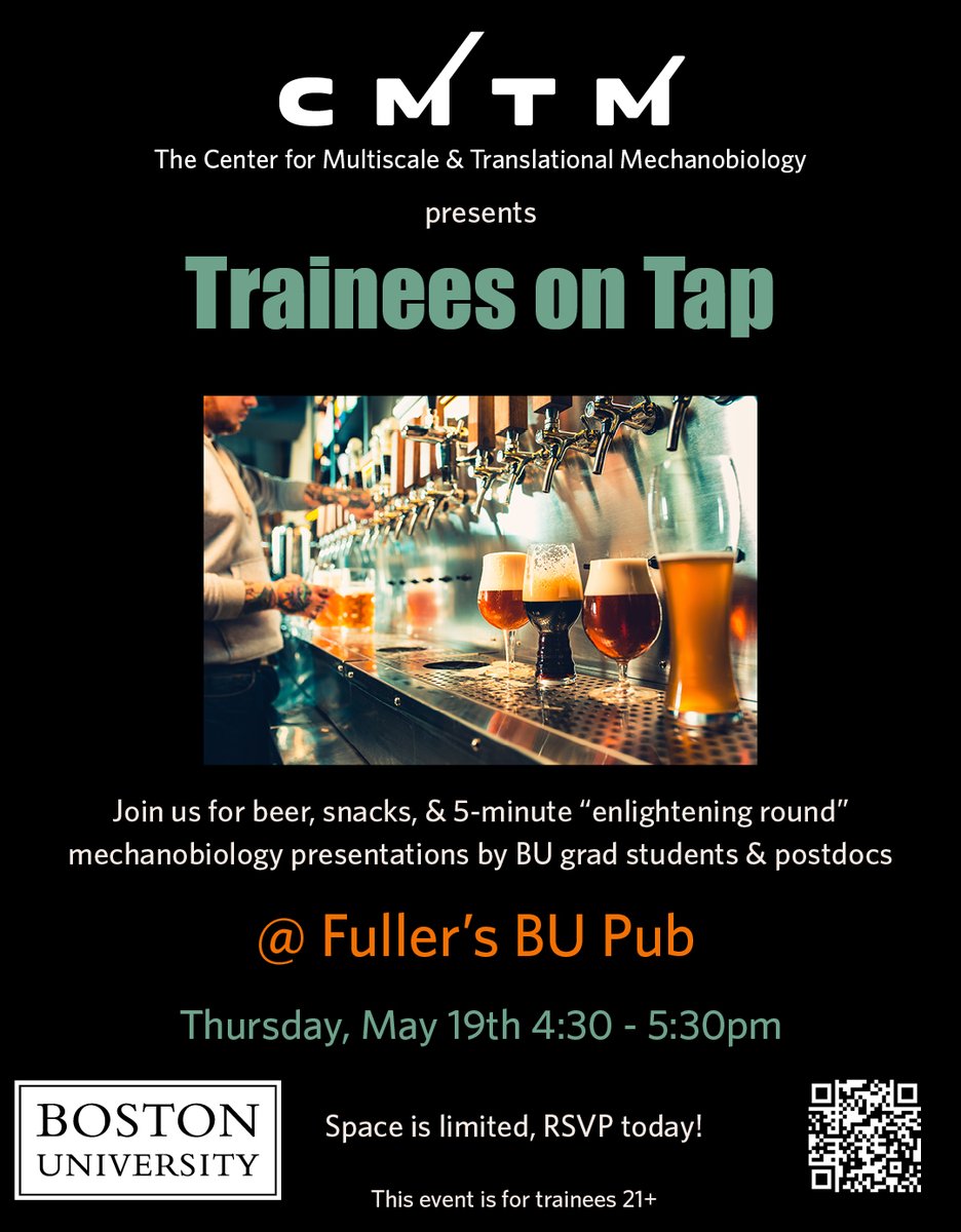 CMTM, Boston University (@bumechanobio) on Twitter photo What's that you say? Our first CMTM <a href="/BU_Tweets/">Boston University</a> #TraineesOnTap is tomorrow? YES!!! But it's not to late to register! tinyurl.com/TraineesOnTap What's that you say? Our first CMTM <a href="/BU_Tweets/">Boston University</a> #TraineesOnTap is tomorrow? YES!!! But it's not to late to register! tinyurl.com/TraineesOnTap