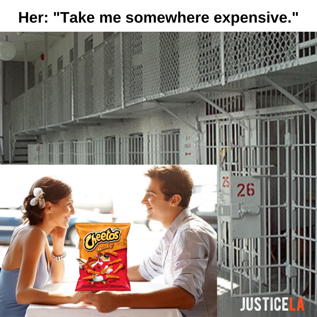 “Take me somewhere expensive”, couple shown having a Cheetos date at LASD jail