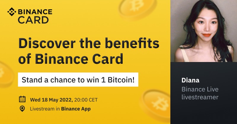 binance's tweet photo. Interested in learning more about the #Binance Visa Card?

Watch this livestream and put yourself in the running to win 1 BTC!
