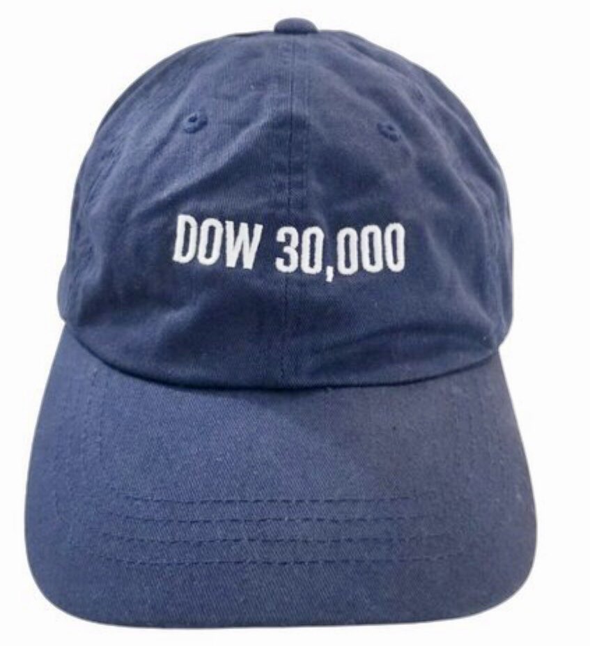 Yikes 😳 Time to dust off some #Dow hats from a few years back? <a href="/wsj/">The Wall Street Journal</a> hat available on <a href="/eBay/">eBay</a> #dow2000 maybe #dow3000 this week? #investing #StockMarket #wallstreet