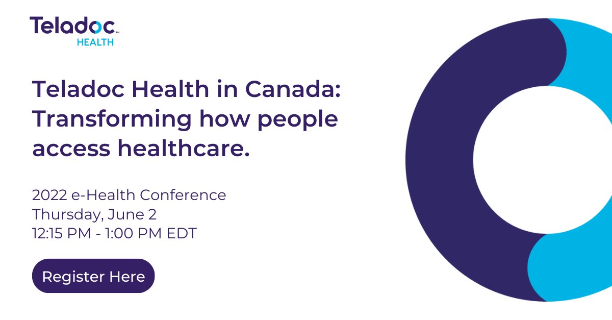 TeladocHealth's tweet photo. Don’t miss @Picardonhealth interview our CEO, @jasongorevic, &amp; @joby_mckenzie, Managing Director in Canada, at #ehealth2022. You’ll hear them discuss their vision for the future of the Canadian digital health ecosystem.
 
Register: https://t.co/lHBBNHYvFt 
 
#TeladocHealthCanada https://t.co/4hxpqzvsyc