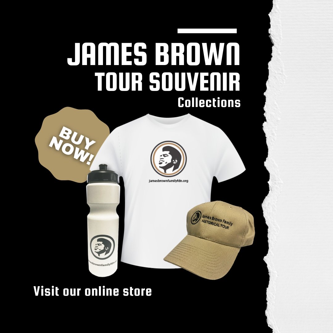 JamesBrownFF's tweet photo. Shop the exclusive collection of James Brown merchandise. Fans can enjoy a funky day with tour souvenirs delivered to their home. https://t.co/xP58rYhypG
#JamesBrown #toursouvenirs #JamesBrownMerch #Jbshirt #jbcap #jbwaterbottle https://t.co/bGnYHtUJHy