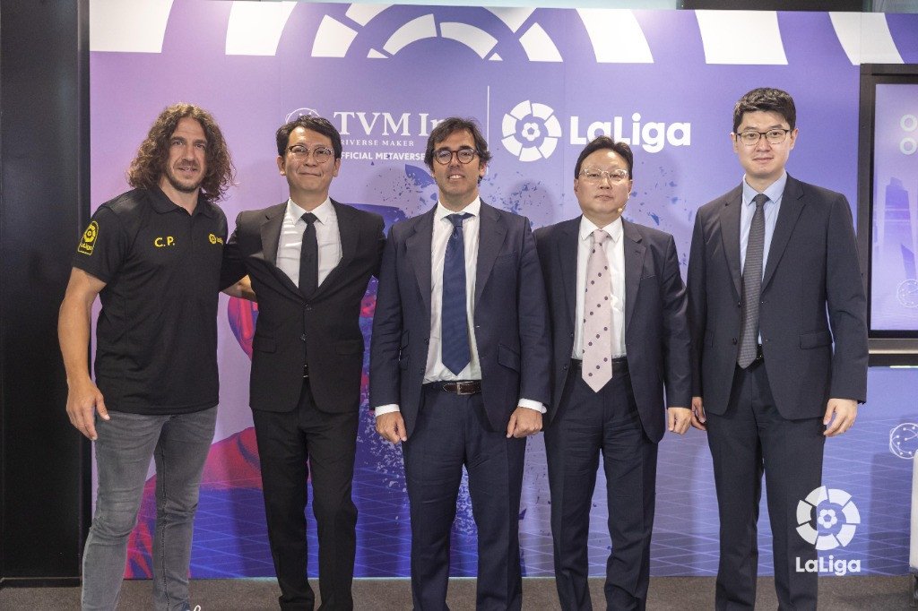 Axis_Ags's tweet photo. The organization of the 1st Division of the Spanish #Football Championship, #LaLiga, has announced the creation of its own #metaverse, for which it has signed a two and a half year agreement with the #SouthKorean company #TVM, which will be in charge of building #Triverse #IT https://t.co/FqztLhlvEc