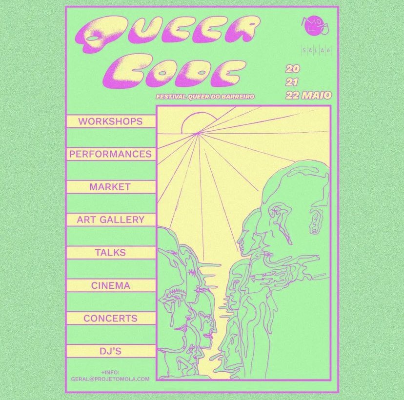 FESTIVAL QUEER CODE - BARREIRO

Um festival à margem que pretende transformar um "subúrbio" num lugar colorido e de comunidade.
Vamos unir a comunidade LGBTQIA+ de várias partes do país!
Juntem-se a nós nesta celebração do amor e da liberdade!

Mais info: instagram.com/queercode_barr…