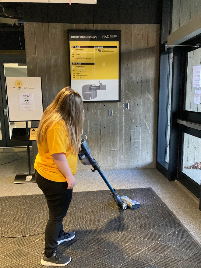 Deep cleaning during summer hours. Happy to have trained interns that can use their skills to help! 7 days left until we send them out into the world! <a href="/NKUFacilities/">NKU Facilities</a> <a href="/Steely_Library/">Steely Library NKU</a> @CCSchoo1s <a href="/BAWAC/">Bawac, INC.</a> <a href="/ProjectSEARCHHQ/">Project SEARCH</a>