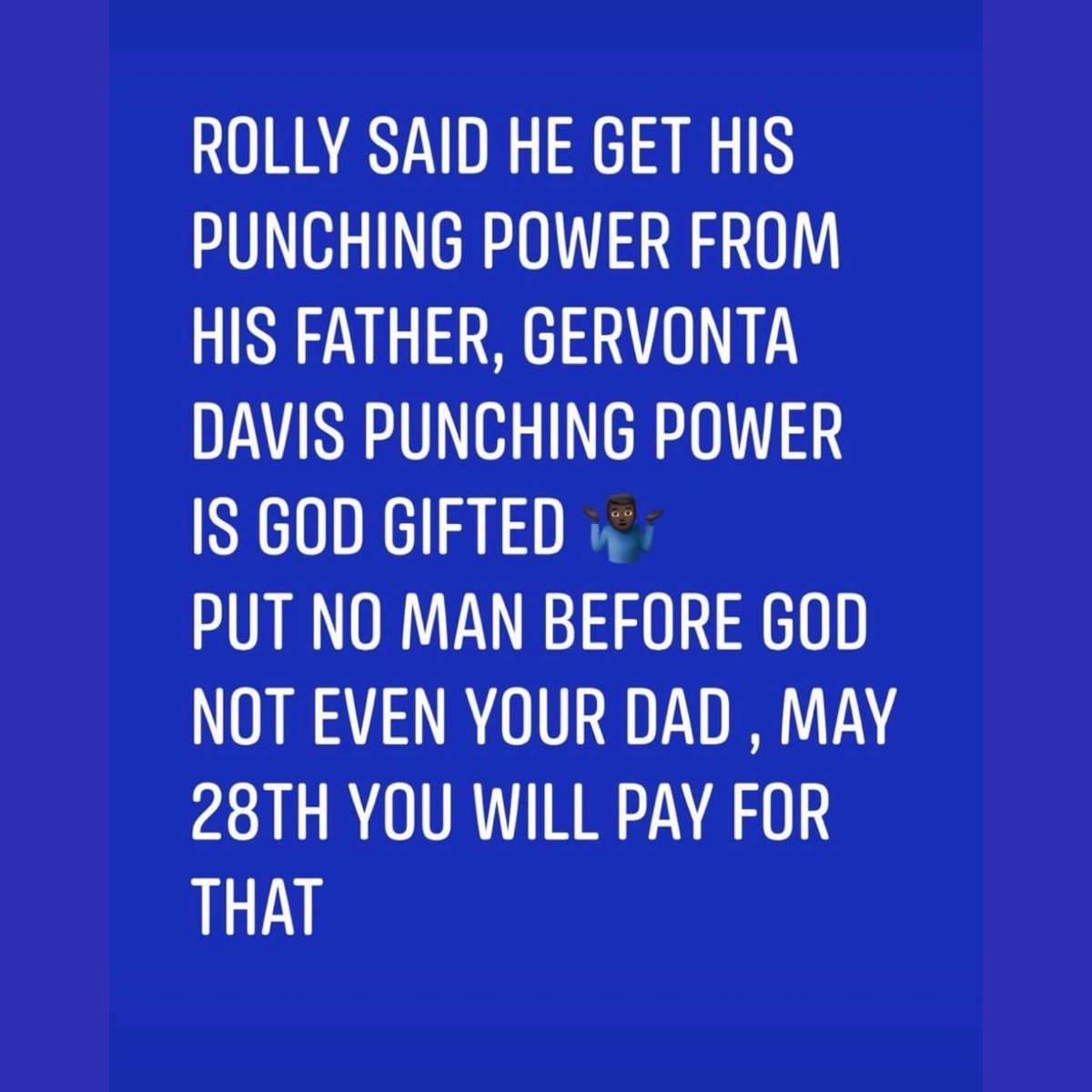 ProBoxingFan101's tweet photo. Quote by Coach Kenny Ellis from @Gervontaa team ! Facts can’t put nothing before God’s work and Tank is God’s work ! 🦍 #TheONE #DavisRomero #May28 @CoachKennyEllis if y’all don’t think this fight is gonna be ah banger you’re just ah hater fr ! #StylesMakesFights https://t.co/yVoUpvOeYN