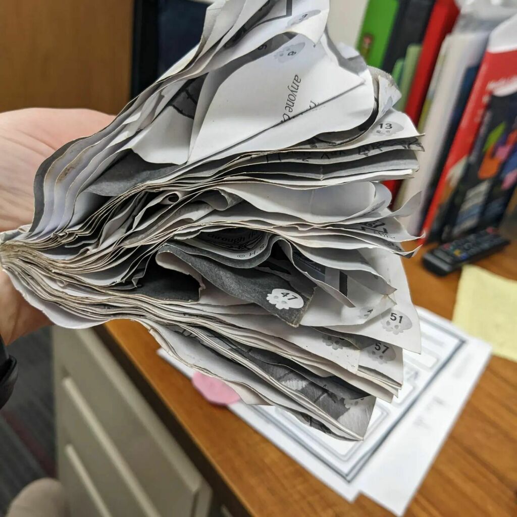 "I took it out like that, Mrs. Fox."
(Note: it's missing its cover.) instagr.am/p/Cdt7qtIJVtY/