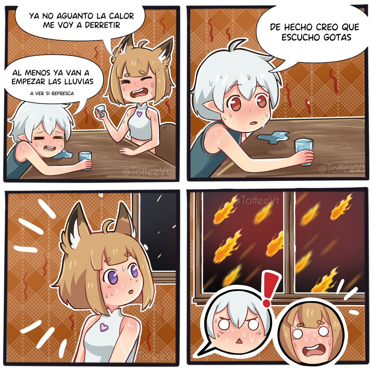ToffeeVt's tweet photo. Ayudaaa hace mucho calor 🥵
Maldito calentamiento global 😭

#ToffeeComics https://t.co/Rr9m4aUytp