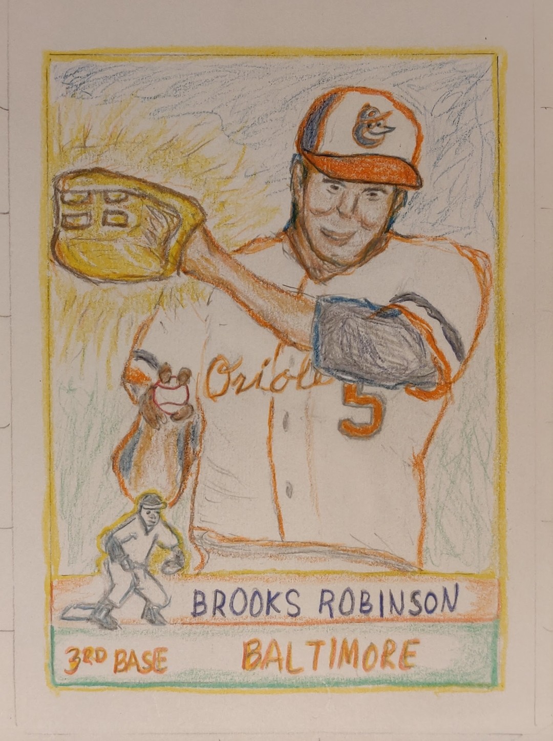 Happy 85th Birthday 1976T Brooks Robinson Gold Glove Variation. 