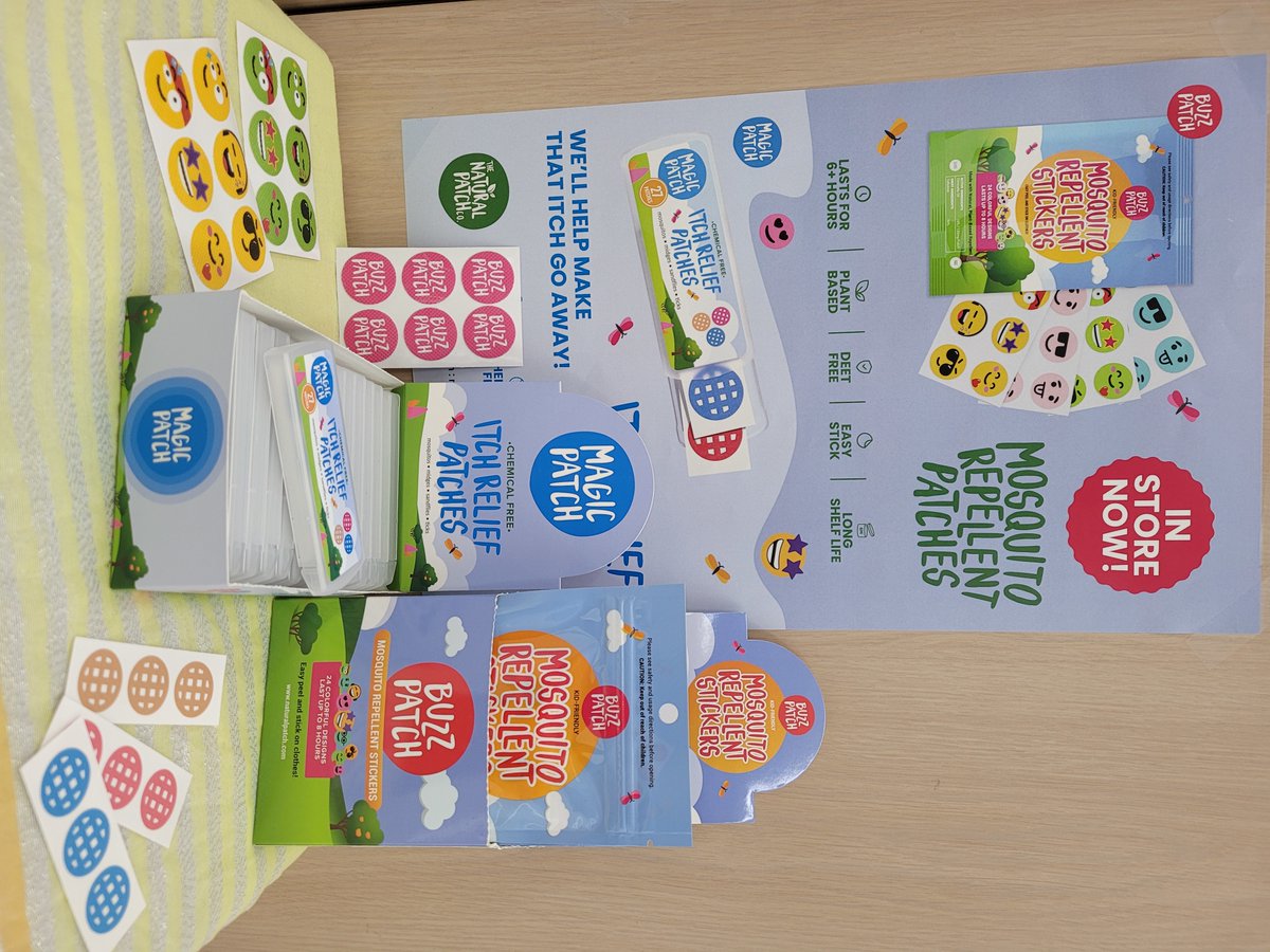 FoxDrugTorrance's tweet photo. Buzz patches are perfect for keeping bugs off. They are kid friendly and plant based. We also have Magic patches for itch relief. #buzzpatch #magicpatch #mosquitorepellent https://t.co/mye6qHW2Nf