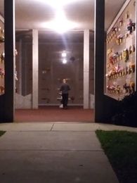 our investigator Mitch taking his own way through the cemetery !!