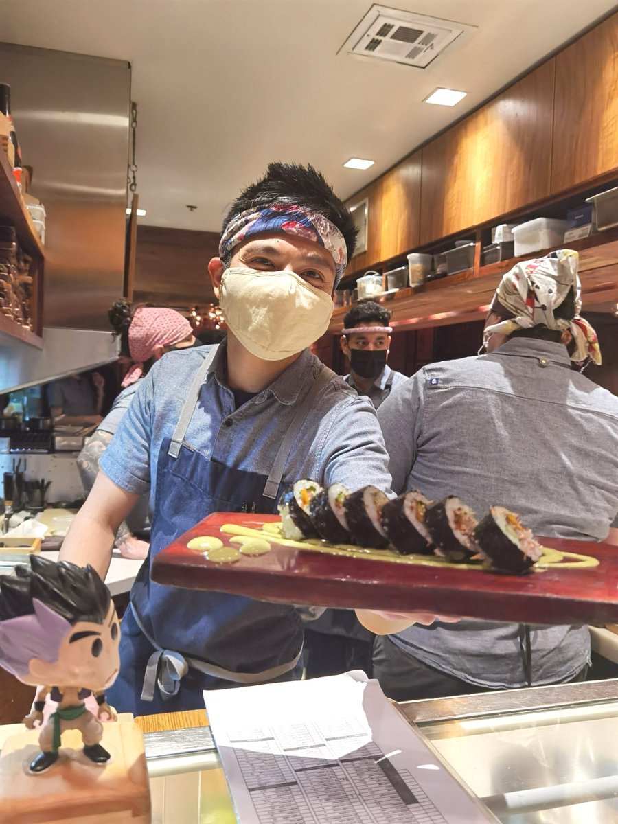 MoVernie's tweet photo. We chatted and moment this #SushiChef realized I am here for a #Houston Press Trip, he made a Spanish Mackerel sushi as a "Welcome to Houston" type of dish.
Amazing hospitality made me felt so welcome! Thank you Chef!
#AsianHeritageMonth #HoustonTravelSeries #HumansOfHouston https://t.co/V8c1kl1auw