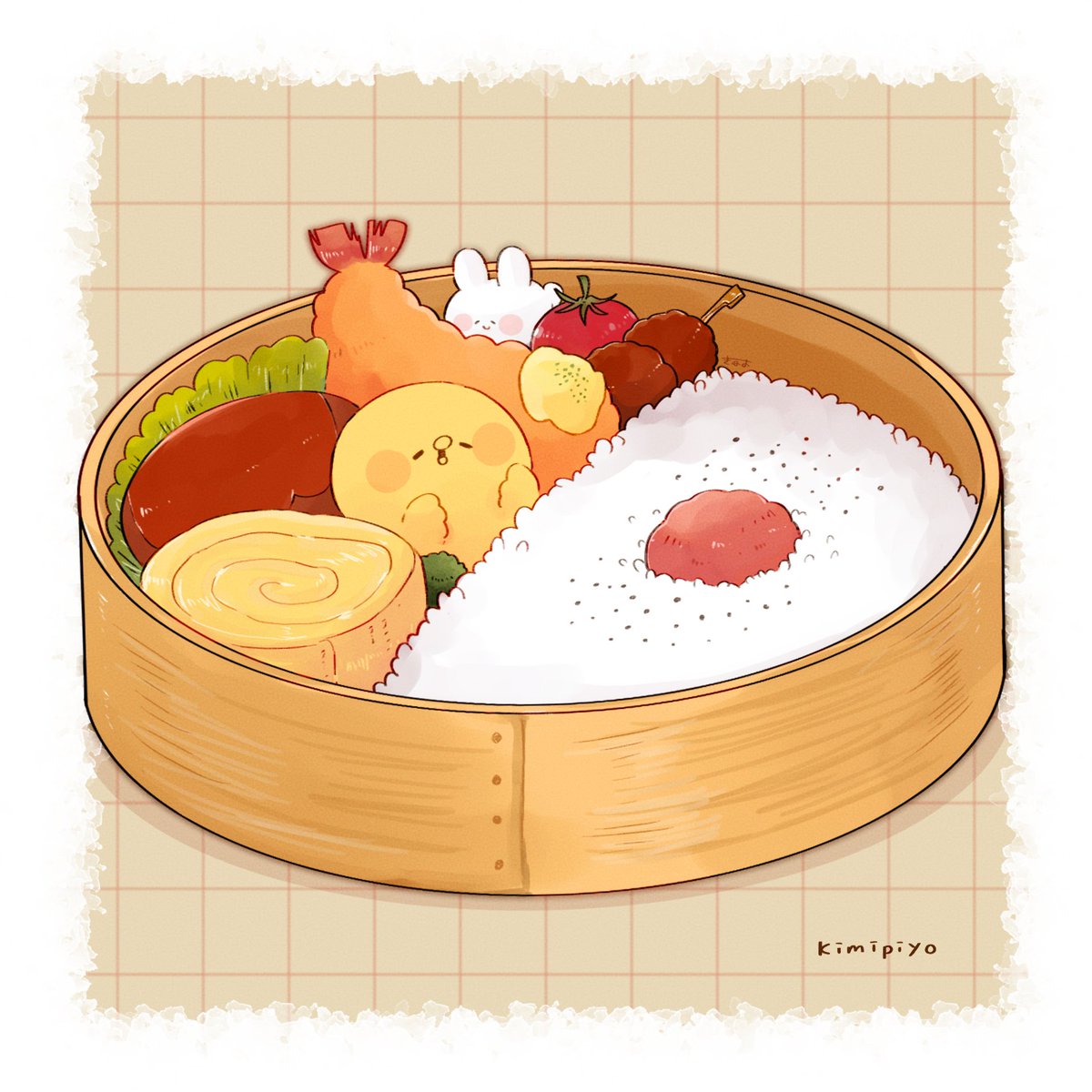 「🍱🥢 」|てんみやきよのイラスト