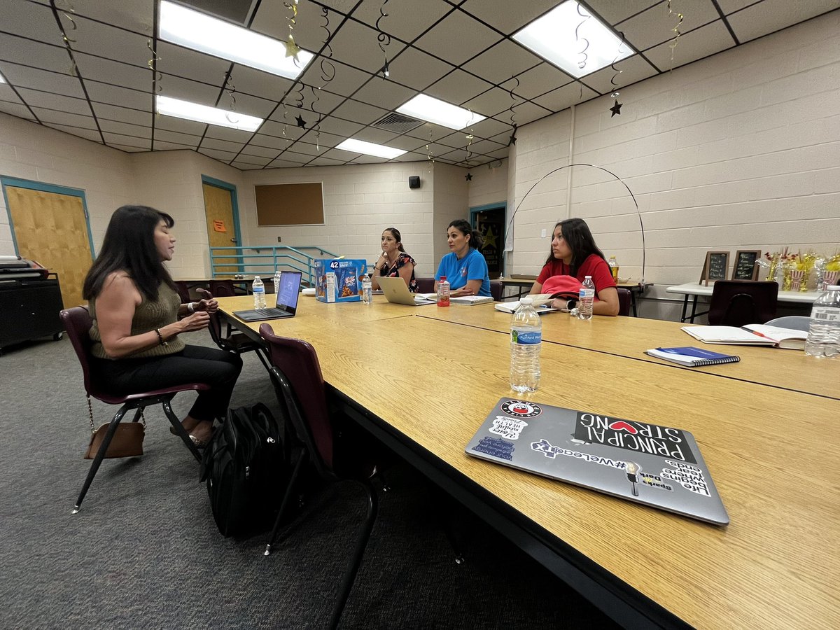 JonFlores_EP's tweet photo. Observation & Feedback and Fundamental 5 planning session for 22-23! Ready to continue to align our lesson framework in the best interest of kids! @GoldenEaglesBCE going next level next year! Thank you @NellieUgarte for your guidance! #WeLeadTx https://t.co/oGA6CXsHYY