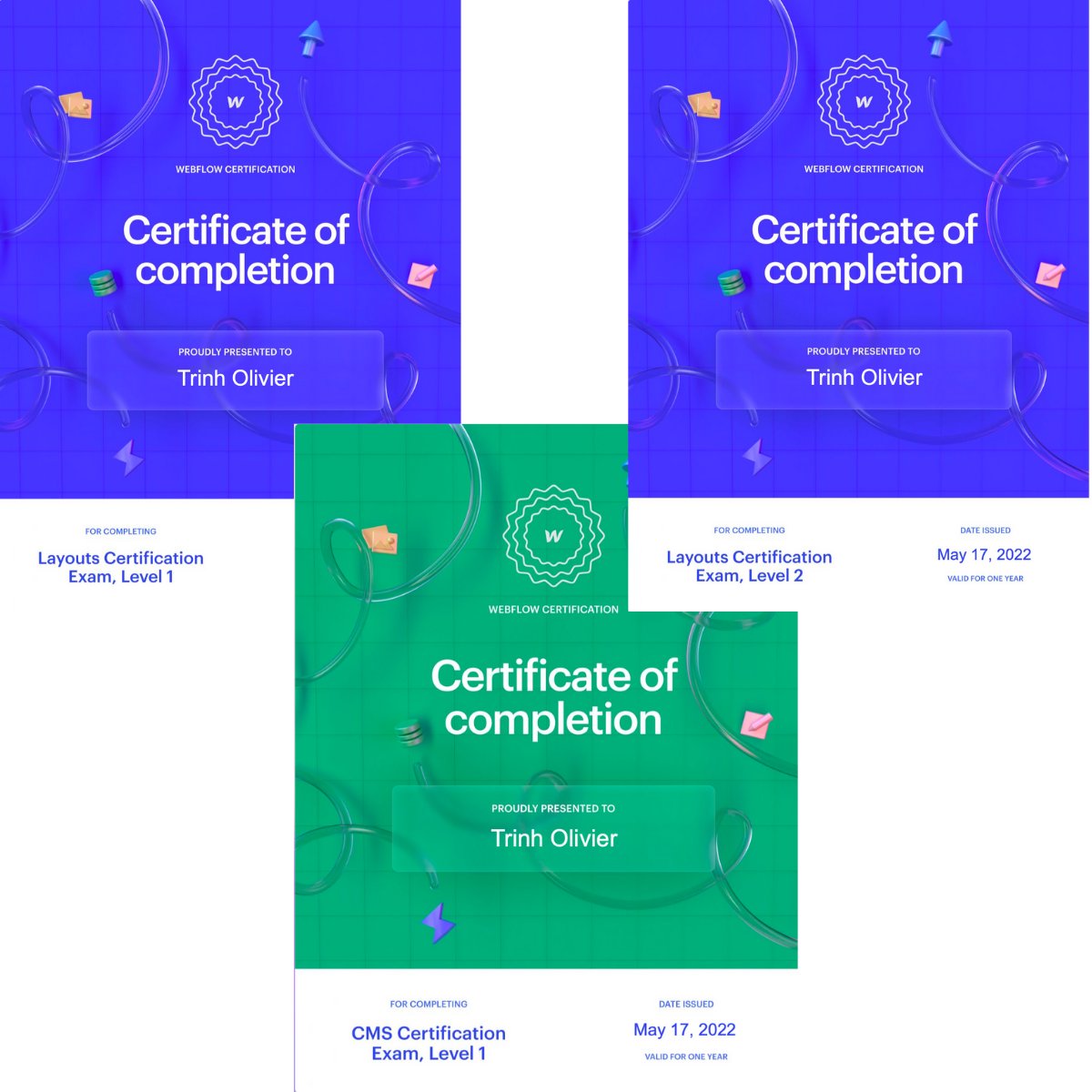 otrinh7's tweet photo. Well, just got my Webflow Certificate Exams 😃

Thanks @webflow https://t.co/aUIKlQ8ipv