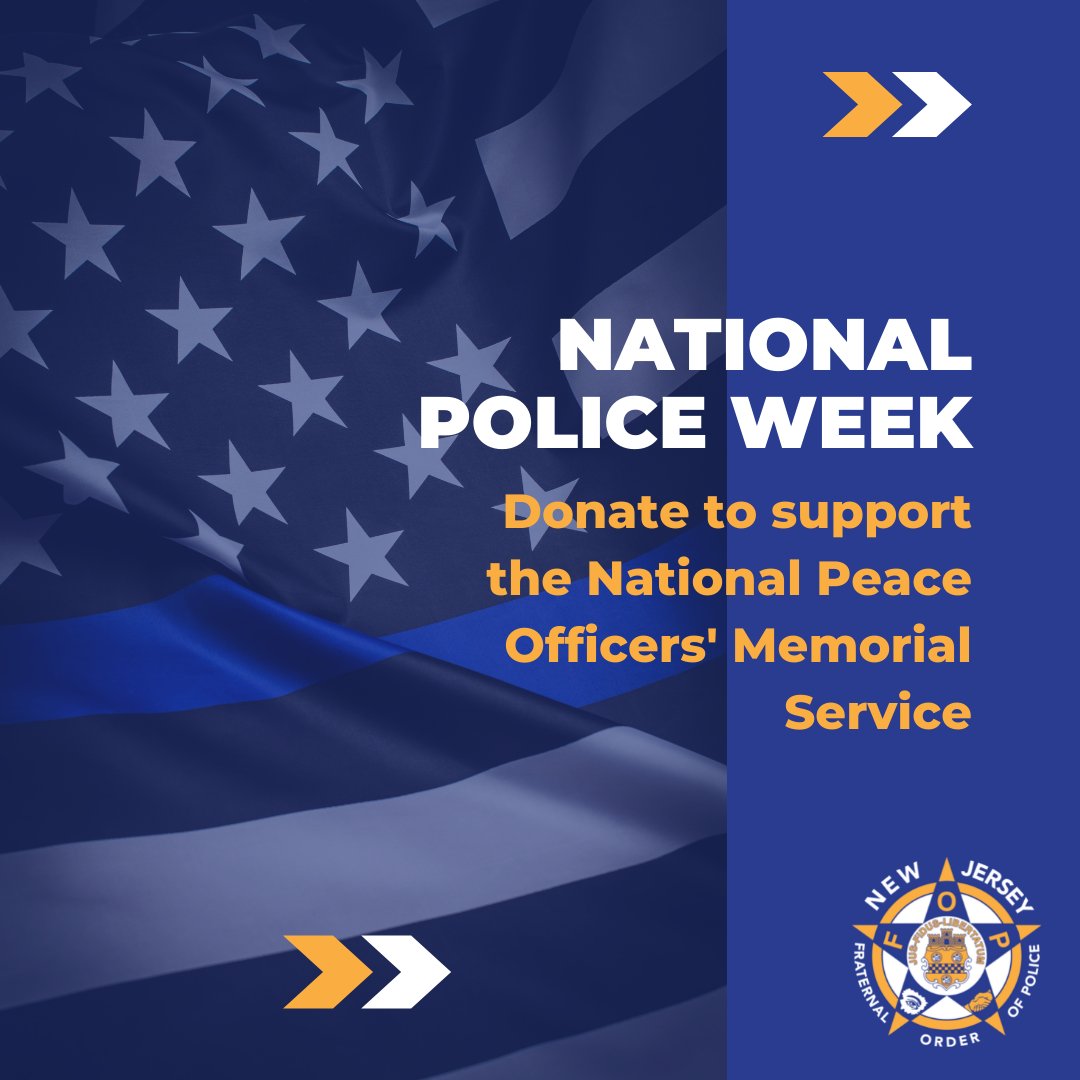 njfop's tweet photo. Join the #NJFOP in supporting the National Peace Officers’ Memorial Service and the important work of the #FOP National Memorial Committee! Donate to support this important keystone of National Police Week at https://t.co/RKHMD3jC9h
#NationalPoliceWeek #GLFOP #FOPfoundation https://t.co/fZHrTQYPY1