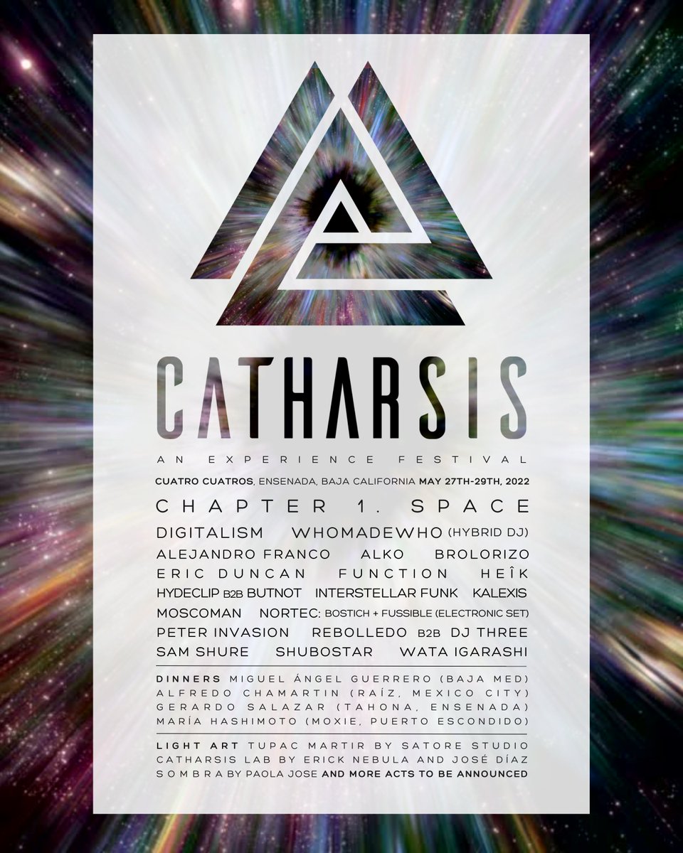 Atmospheric electronic music🎶 and famous chefs in the natural environment of Mexico's wine region- <a href="/catharsisfest/">Catharsis Festival</a>, is 3 day boutique Experience Festival that cannot be missed 🔆

For Info ➡️ 🔗 ow.ly/4SYo50J3o5W
#CatharsisFestival #techno #housemusic