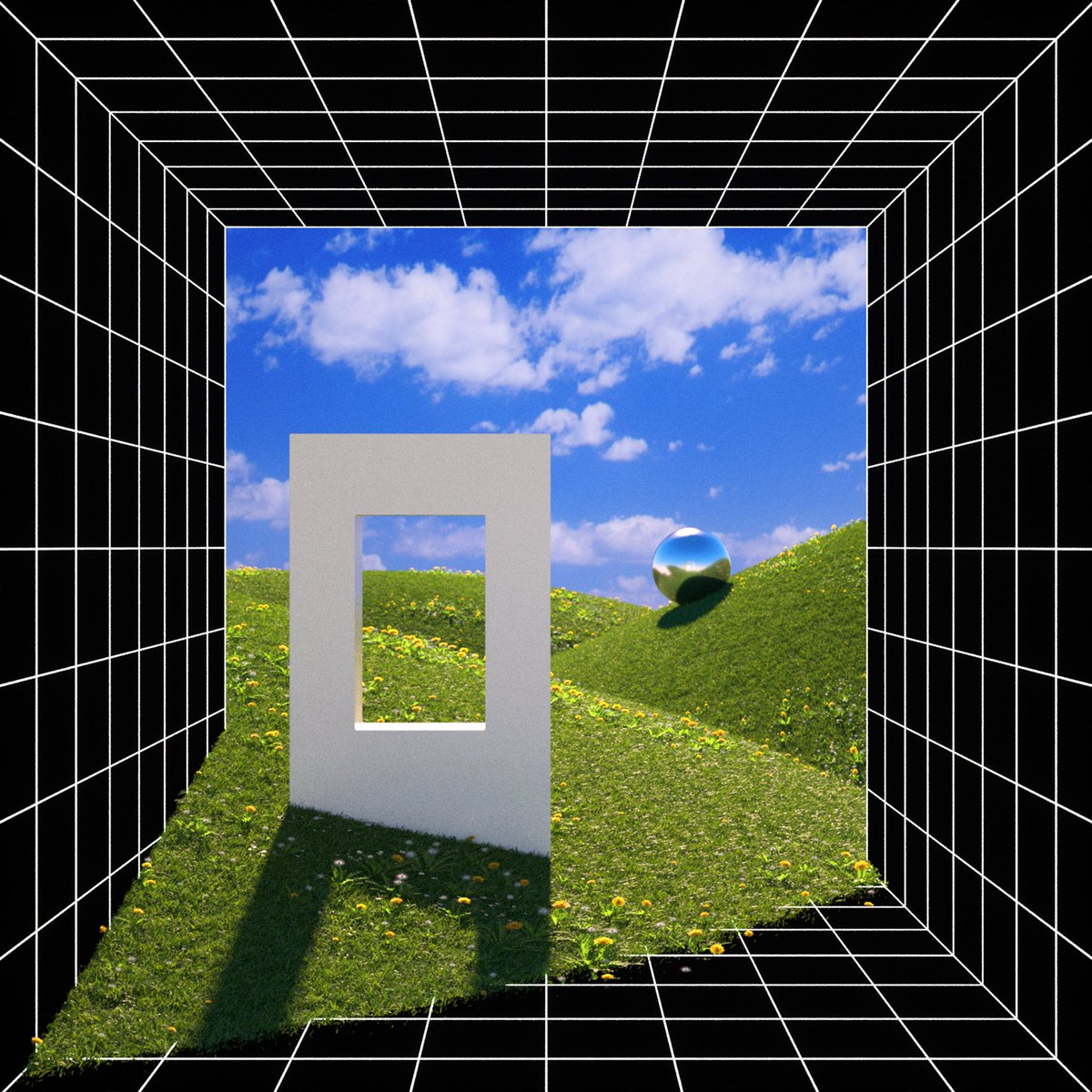 visual_swim's tweet photo. I made this as an experiment but it seems to have captured the way my brain feels as we careen toward the metaverse and all the lines get blurred…the outside comes in. Or is the inside coming out ? #nft #NFTartists #Metaverse #fckhashtags https://t.co/GelSKQURKN