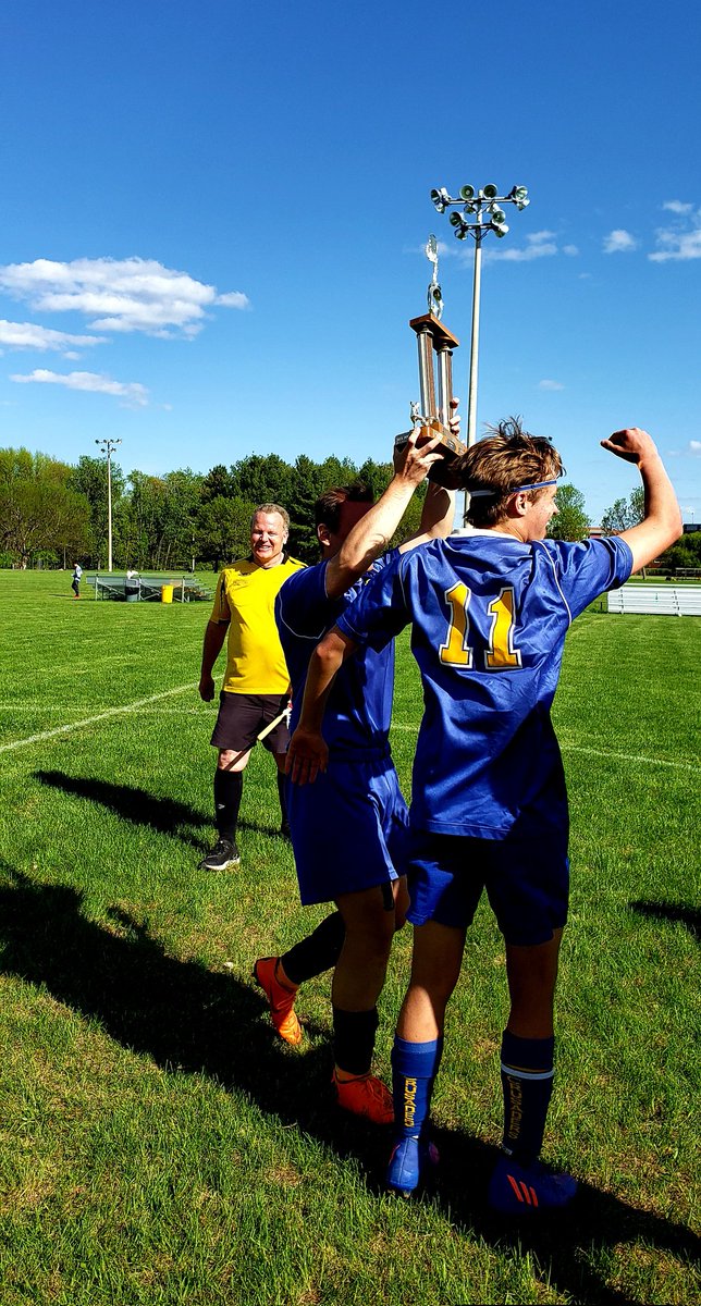 MrsCrossmanbsch's tweet photo. UOVHSAA champs! Congratulations to the @BishopSmithCH senior boys soccer team! #EOSSAA bound! #thankacoach https://t.co/ECjhOgBIwQ