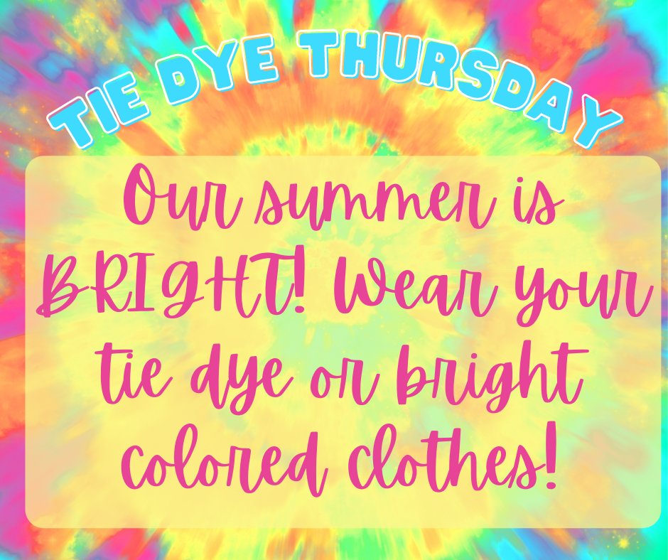 We saw your summer shade today, plan on wearing your tie dye and bright colors tomorrow!