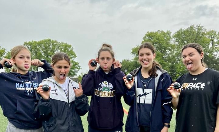 Mags Lax Gritty Balls make an appearance! Gritty Balls are given to players that represent remarkable willpower and show immense “grit” during play! Sarah, Liv, Grace, Kristina and Haley earned these Gritty Balls big time with our playoff victory last night! #WeBelieve