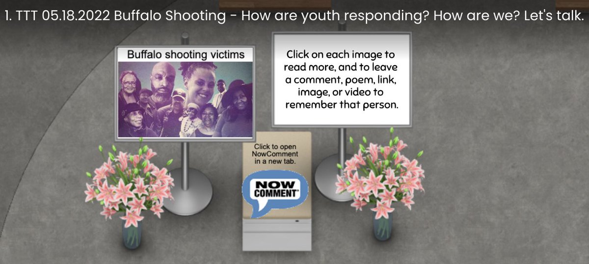 Buffalo - How are your students responding? How are we? Let's talk!
Joel Malley <a href="/joelmalley/">Joel Malley</a> will be joining us on TTT tonight at 9E/8C/7M/6P at kumospace.com/youthvoices?ro…
We'll have space to just talk and to remember the victims. More here: studio.nwp.org/posts/23523977…
#NWP