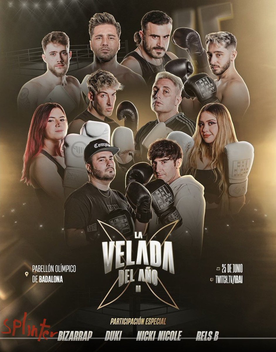 Vamos a estar rompiendo en la velada II de ibai, espero verlos por ahí splinters 🇦🇷x🇪🇸