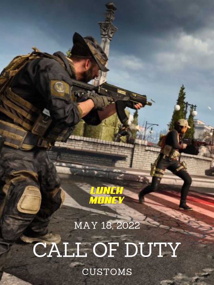Lunch Money Warzone/Custom Wednesday with prizes tonight 9pm eastern for more info check out  discord.gg/ugWXQWHD #warzone #lunchmoney #gaming #discord