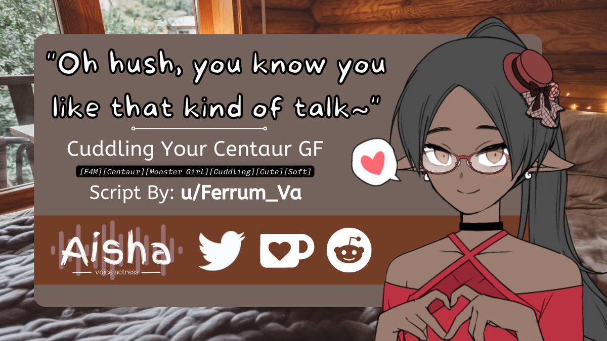 aisha_va's tweet photo. Your Centaur GF wants to cuddle with ya. ;D
π¦ (Listen)- https://t.co/JuXfRhz1hh
#ASMR #FantasyASMR #MonsterGirls
π’ - Commission Me?: https://t.co/LidKBSFjW1
π’ - Donate/Tip?: https://t.co/zdCBrXAjFL https://t.co/dbMsa6SAOg