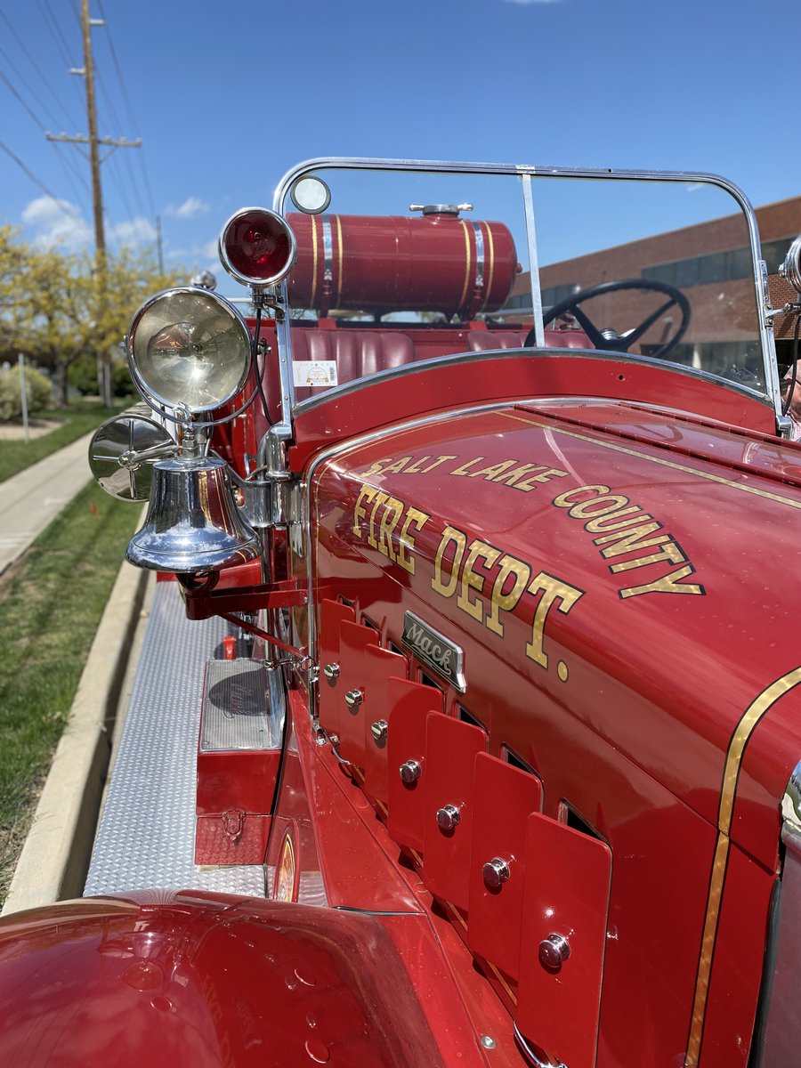 MstarHealth's tweet photo. In honor of #NationalEMSWeek & @StMarksHosp's 150th–#UtahsFirst hospital–we're highlighting the technological advances in EMS technology over time. What's on today's docket? Unified @FireAuthority's 1936 Mack Fire Engine. How COOL is this retro truck? @MstarHealth @HCAhealthcare https://t.co/gElg3VLf8v