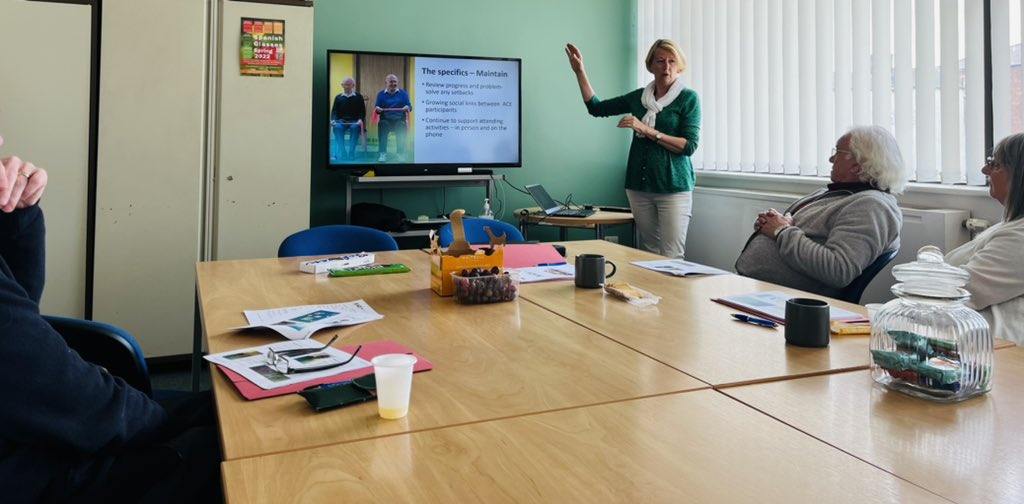 AfroditiStathi's tweet photo. Training volunteers for the ACE study today (Sites: Stoke, Manchester, Cardiff). Do you consider joining our expanding team as a #volunteer? Do you know people with #mobility limitations who could benefit as participants of ACE? Contact: @ActiveAgeingRes https://t.co/6gMXlWeNlh https://t.co/zSHcw1v3lo
