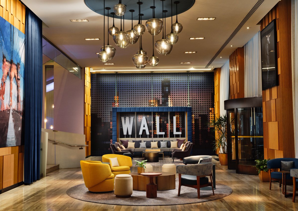 HyattNyc's tweet photo. Rejuvenated &amp; refreshed, we can't wait to welcome you through our doors. Our newly renovated lobby awaits you. 💘
Stay with us, at the Hyatt Centric Wall Street, where you are in #TheCenterOfEverything📍 https://t.co/73nCWj8srB