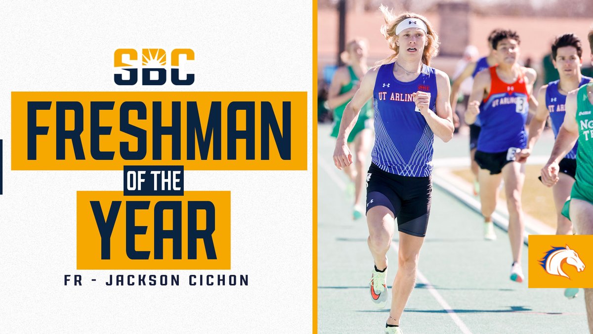 𝗧𝗢𝗣 𝗙𝗥𝗘𝗦𝗛𝗠𝗔𝗡!

Jackson Cichon of <a href="/UTAMavsTFXC/">UTA Track&Field/XC</a> was named the #SunBeltTF Freshman of the Year for men's outdoor track and field!