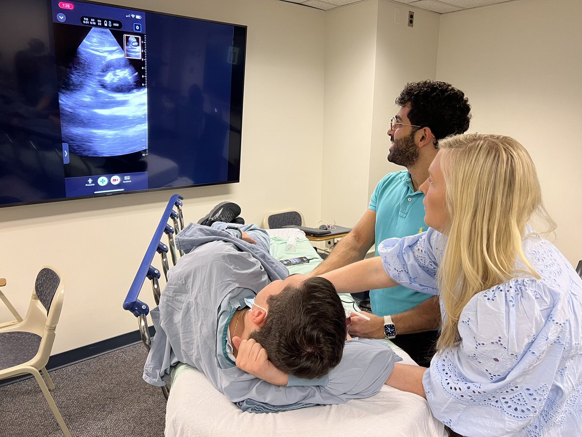 UHAnesthesia's tweet photo. Awesome #OSCE #POCUS session with @CHoffmann_MD showing the senior residents the ins and outs of #ultrasound! https://t.co/clIQTjW82C